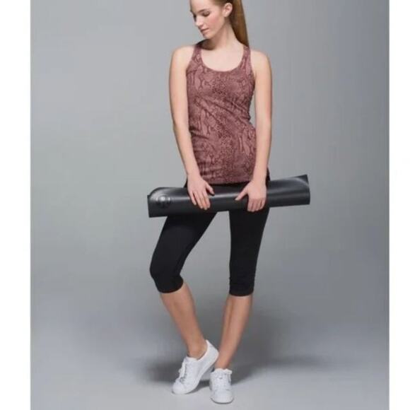 Lululemon Cool Racerback Tank Desert Snake Barkberry Mauve Snakeskin Racerback - Picture 4 of 7